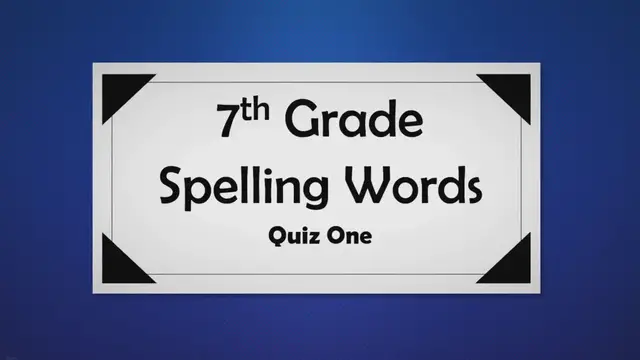 'Video thumbnail for 7th Grade Spelling Words'