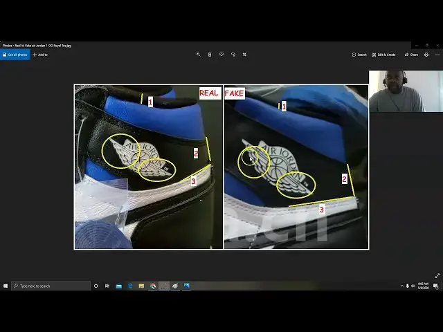 'Video thumbnail for Real VS Fake Air Jordan 1 OG Royal Toe'