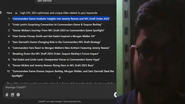 'Video thumbnail for Commanders Game Analysis Insights into Jeremy Reaves and NFL Draft Order 2025'
