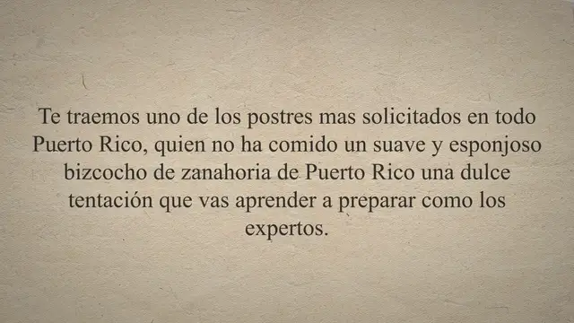 'Video thumbnail for ➤Receta 【BIZCOCHO de Zanahoria 】 ¡Boricua Esponjoso!'