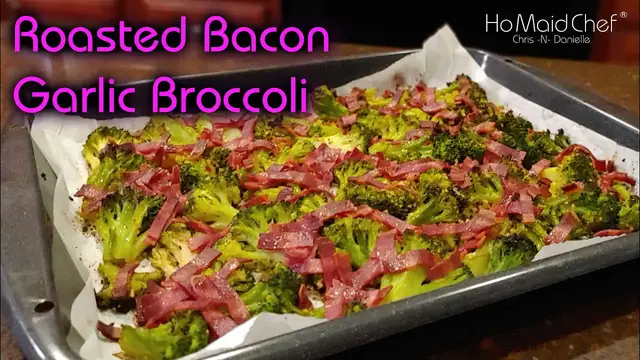 'Video thumbnail for Roasted Bacon Garlic Broccoli | Dining In With Danielle'