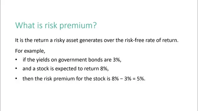 'Video thumbnail for Risk premium | Investing concepts explained in 2 minutes | #financialeducation'
