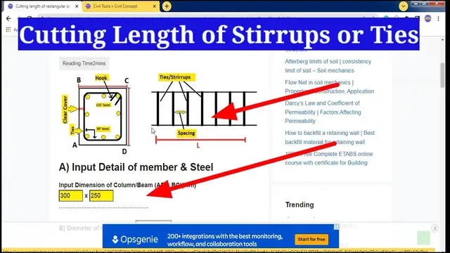 'Video thumbnail for How to Calculate Cutting length of Ties or Stirrups in Beam or Column'