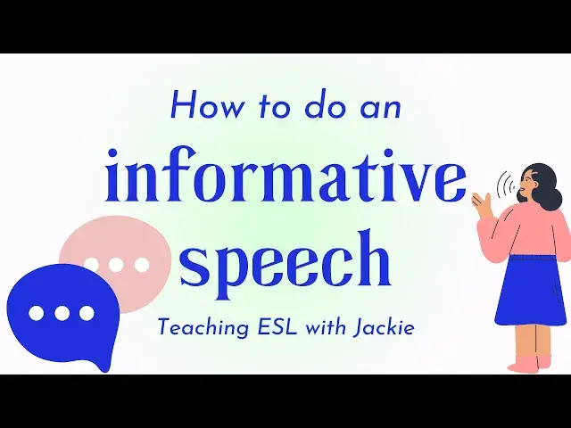 'Video thumbnail for How to do an informative speech: Learn how to share information during a presentation or speech'