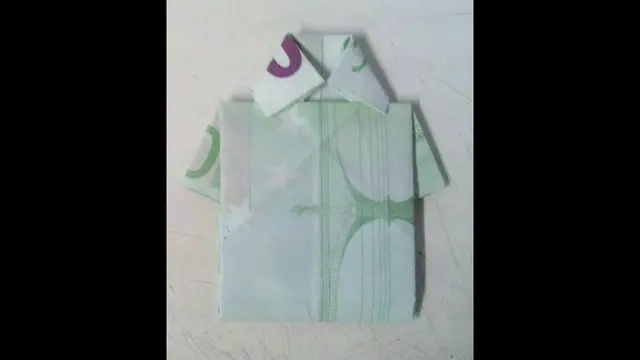 'Video thumbnail for 👕 Hemd aus Geld falten - 👕 Hemd aus Geldschein falten: 👕 Origami -Geldgeschenk - Hemd 👕'