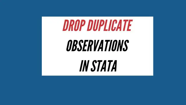 'Video thumbnail for How to delete duplicate observations in Stata | Stata Tutorial'