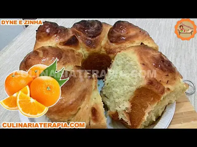 'Video thumbnail for Pão Doce Brioche de Laranja Fofinho Igual Algodão, para o lanche da tarde e café da manhã.'