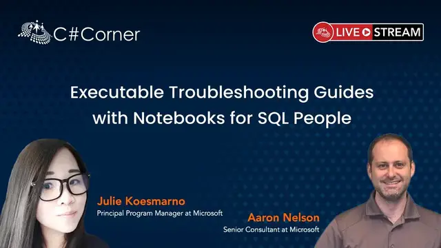 'Video thumbnail for Executable Troubleshooting Guides with Notebooks for SQL People by Julie Koesmarno & Aaron Nelson'