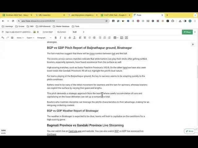 'Video thumbnail for BGP बनाम GDP: Dream11 में जीतने का मास्टर प्लान! 🔥 BGP vs GDP Dream11 Prediction BGP vs GDP Team'