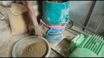 'Video thumbnail for দেশীয় প্রযুক্তিতে তৈরি মাছের খাদ্য তৈরির মেশিন। Fish feed making video'