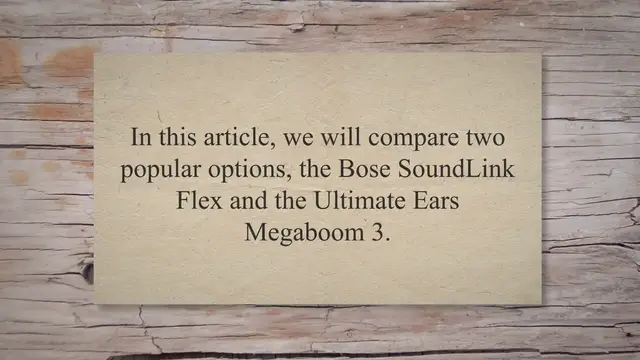 'Video thumbnail for Bose SoundLink Flex vs Megaboom 3'