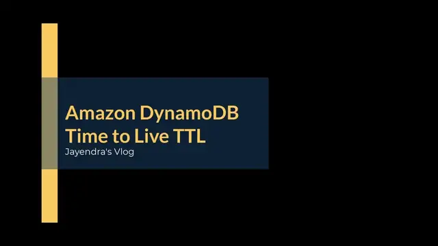 'Video thumbnail for Amazon DynamoDB Time to Live - TTL'