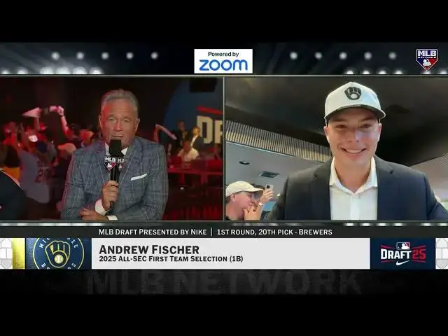 'Video thumbnail for Andrew Fischer Talks About Being Draft 20th Overall in 2025 MLB Draft!'