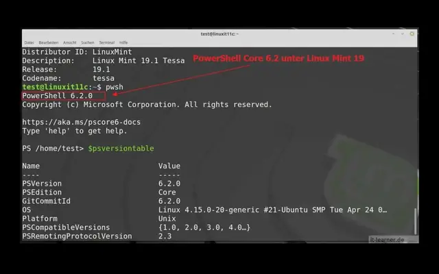 'Video thumbnail for Die Windows PowerShell auch unter Linux verwenden – So installiert man die Windows PowerShell Core unter Linux'