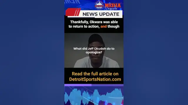 'Video thumbnail for Jeff Okudah apologizes to Detroit Lions teammates for ‘friendly fire'