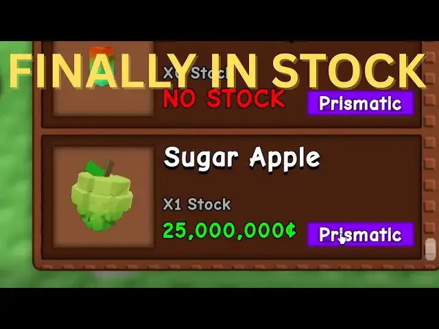 'Video thumbnail for 🔥 FINALLY SUGAR APPLE RAREST SEED FOUND IN STOCK ! 50x VALUE | Grow a Garden Roblox (LIMITED STOCK)'