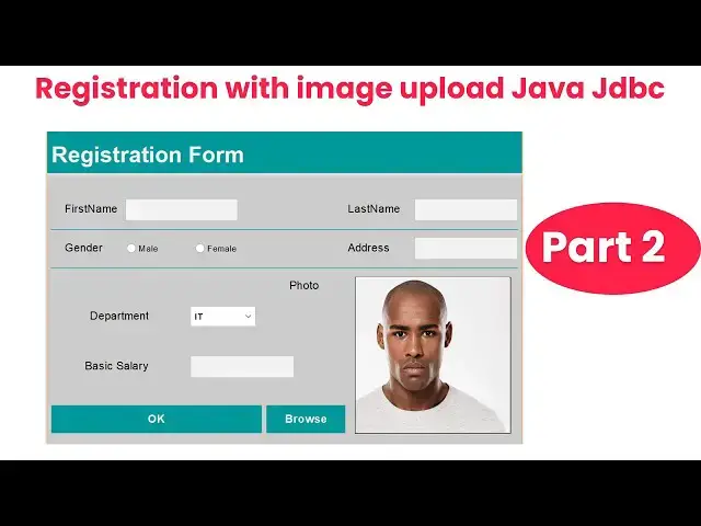 'Video thumbnail for Registration with image upload Java  Jdbc(Download Source code) | Part 2'