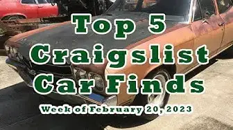 'Video thumbnail for Top 5 Craigslist Car Finds for the Week of February 20, 2023'