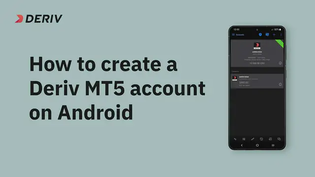 'Video thumbnail for How to set up a Deriv MT5 account on the Android app (for non-EU residents)'
