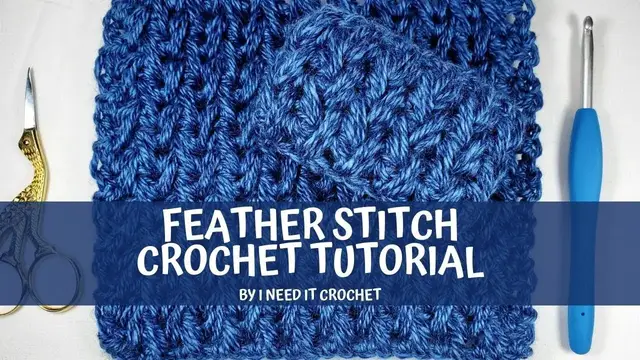 'Video thumbnail for Crochet Feather Stitch | Crochet Stitch Tutorial | Crochet Stitches For Beginners | How To'