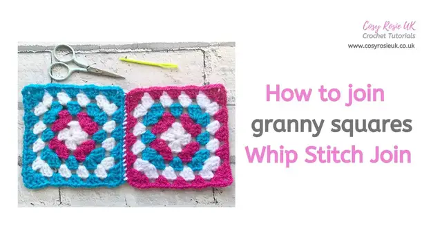 'Video thumbnail for How to Join Granny Squares - Whip Stitch Join'