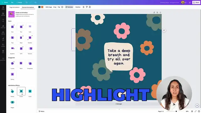 'Video thumbnail for 4 NEW Motion Effects in Canva [FREE!]'