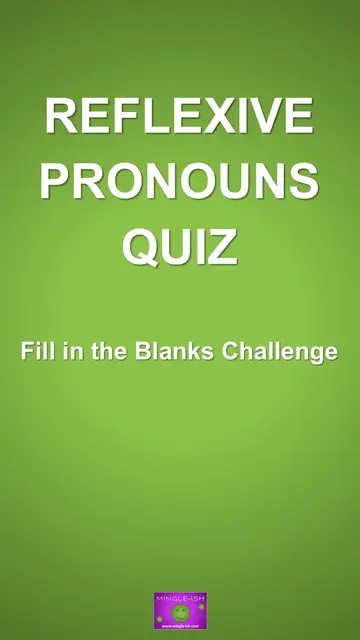 'Video thumbnail for Reflexive Pronouns Quiz: Fill In The Blanks Challenge #1'
