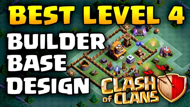 'Video thumbnail for BUILDER BASE 4 WILL GET YOU TO 2600 TROPHIES! BEST BASE DESIGN TO USE AT LEVEL 4 IN CLASH OF CLANS'