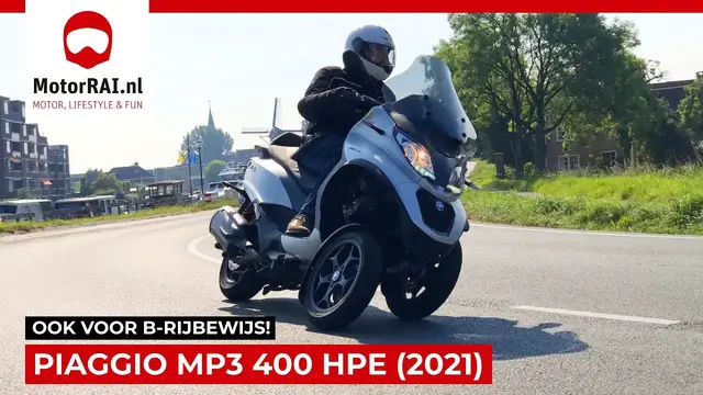 'Video thumbnail for Piaggio MP3 400 HPe (2021), ook geschikt voor autorijbewijs! - REVIEW MotorRAI TV'