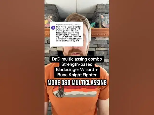 'Video thumbnail for Bladesinger wizard and rune knight fighter could absolutely work as a DnD multiclass build'