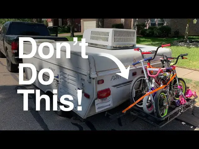 'Video thumbnail for Camper Bike Racks: How to travel with bikes on a pop-up camper'