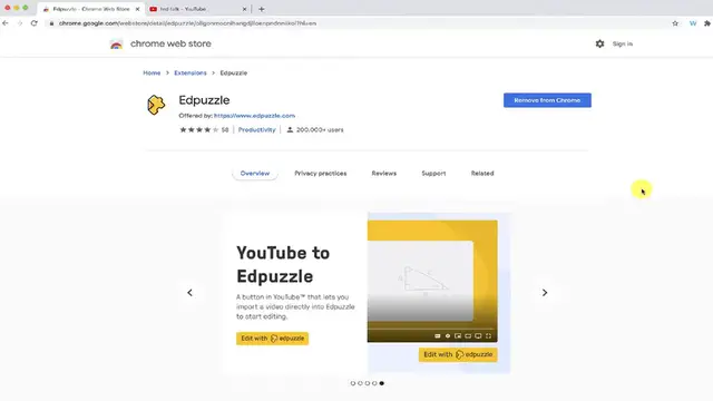 'Video thumbnail for Save Time with The EdPuzzle Chrome Extension [Edit YouTube Videos in EdPuzzle with One Click]'