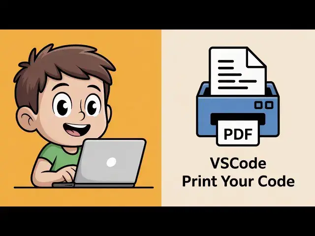 'Video thumbnail for How to Export All Source Code to PDF Document & Print it in VSCode IDE'