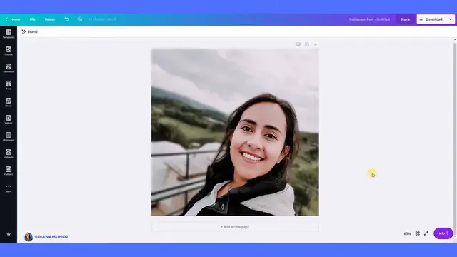 'Video thumbnail for How to blur the background of your photos (Canva Pro Tutorial) _ Learn Canva with Diana Muñoz'