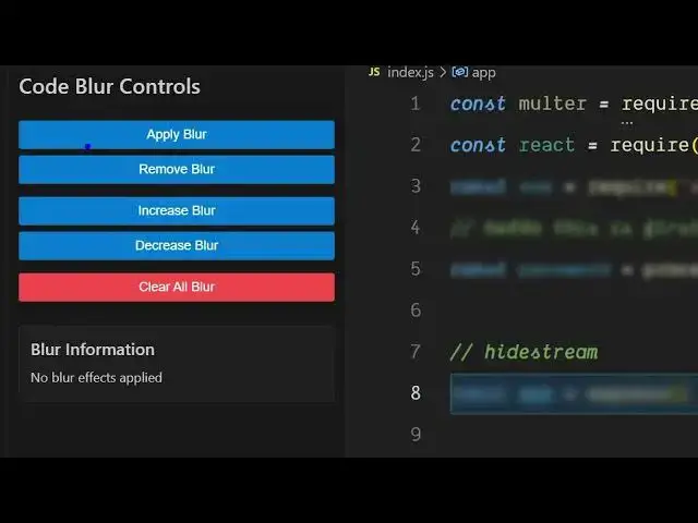 'Video thumbnail for This VSCode IDE Extension to Blur & Hide Sensitive Source Code in Editor'