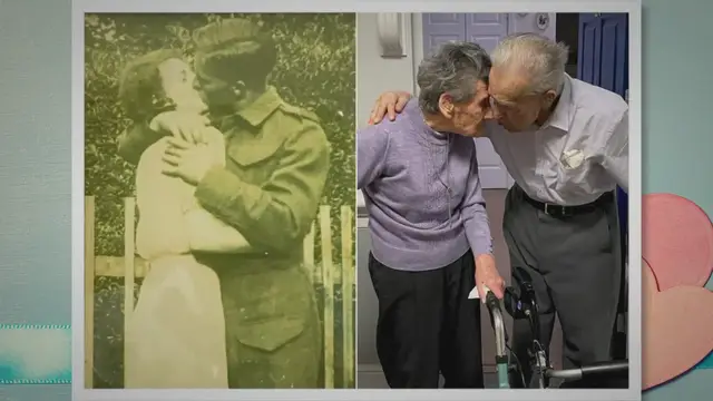 'Video thumbnail for This couple, ages 104 and 103 are celebrating their 82nd Anniversary.'