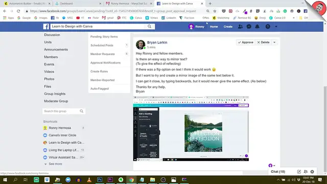 'Video thumbnail for Mirroring Text with Canva'