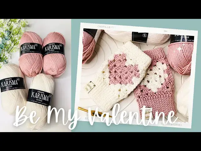 'Video thumbnail for How to crochet the CUTEST Granny Square Gloves For Valentines Day'