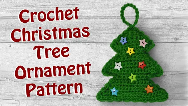 'Video thumbnail for Crochet Christmas Tree Ornament - Easy Pattern - Crochet Guru'
