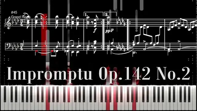 'Video thumbnail for "Impromptu Op. 142 No. 2" Piano Tutorial | Sheet Music | Schubert'