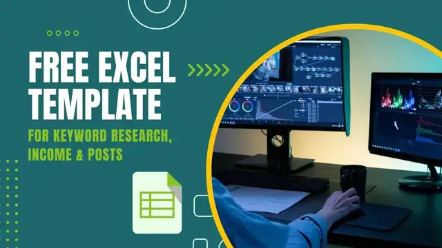 'Video thumbnail for Get my free blog excel template - manage posts, income and keywords'
