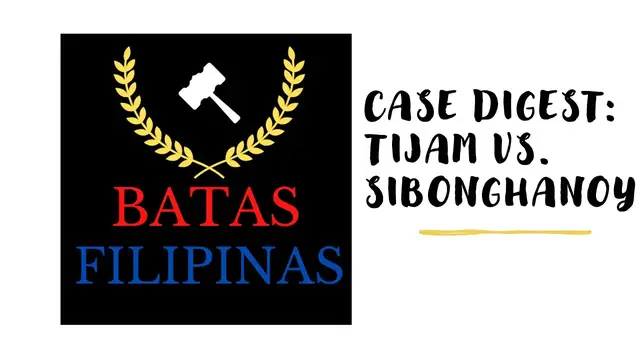 'Video thumbnail for CASE DIGEST: Tijam v Sibonghanoy,  G.R. No. L-21450,  April 15, 1968'