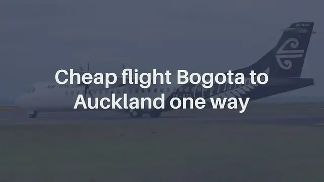 'Video thumbnail for Cheap flight Bogota to Auckland one way'