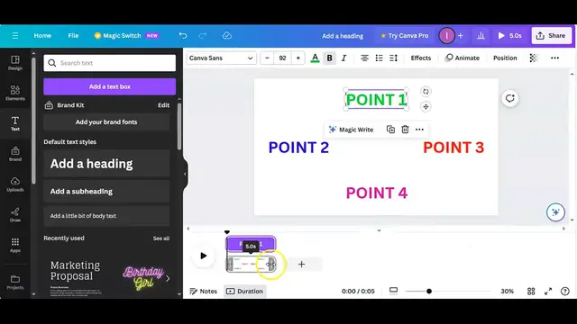 'Video thumbnail for Adjust Text and Element Timing in Canva'