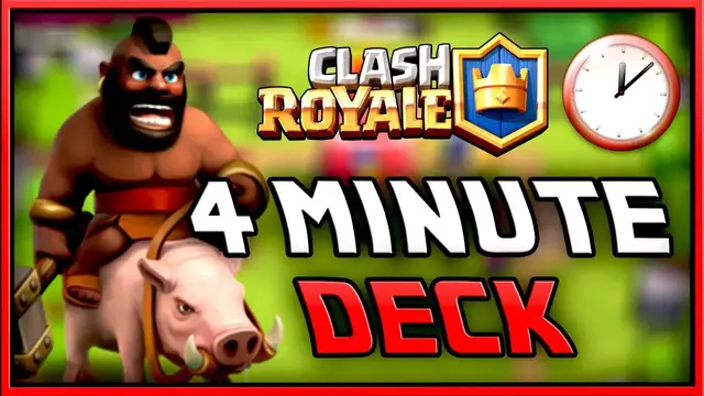 'Video thumbnail for 4 MINUTE DECK HOG RIDER DECK THAT CAN GET YOU TO 4K TROPHIES IN CLASH ROYALE! WORKS GREAT ARENA 10!'