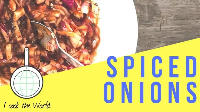 'Video thumbnail for How to make spiced onions - Indian Recipes - I Cook The world'