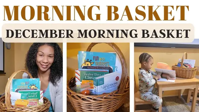 'Video thumbnail for December Homeschool Morning Basket: Books, Affirmations, Devotions & More!'