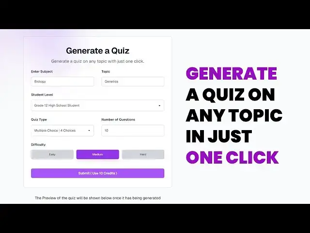 'Video thumbnail for Generate a Quiz with AI'