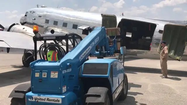 'Video thumbnail for CAF Helps Airlift Relief Supplies to Hurricane-Ravaged Beaumont, Texas'