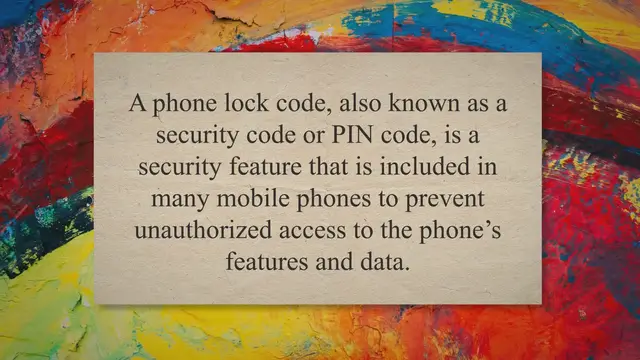 'Video thumbnail for What is Phone Lock Code?'
